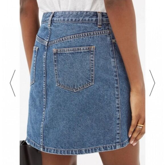 A.P.C. Rue Madame Paris Light Wash Cotton Mini Denim Skirt - Picture 2 of 8